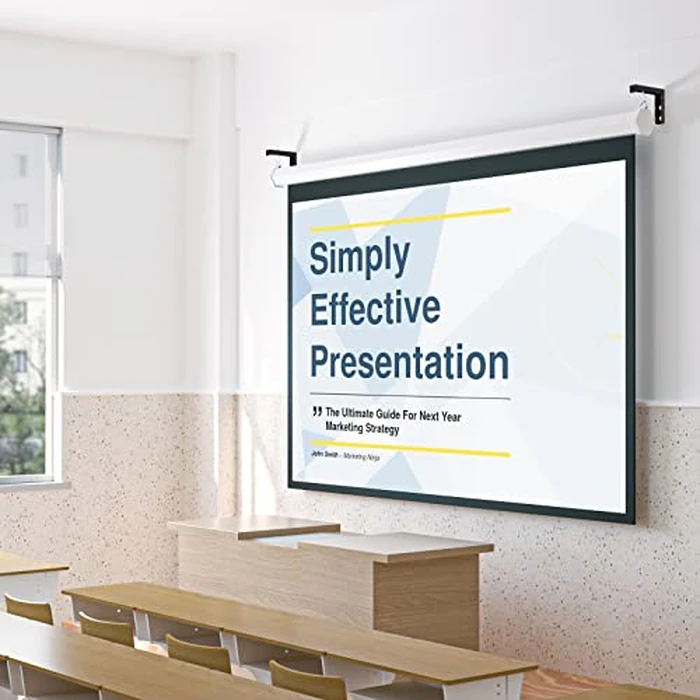 WALI Universal Projector Screen Ceiling Mount, Wall Hanging Mount L-Brackets, 6 inch Adjustable Extension with Hook Kit, Perfect Projector Screen Placement Hold up to 66 lbs (PSM001-B), Black by WALI - Image 8