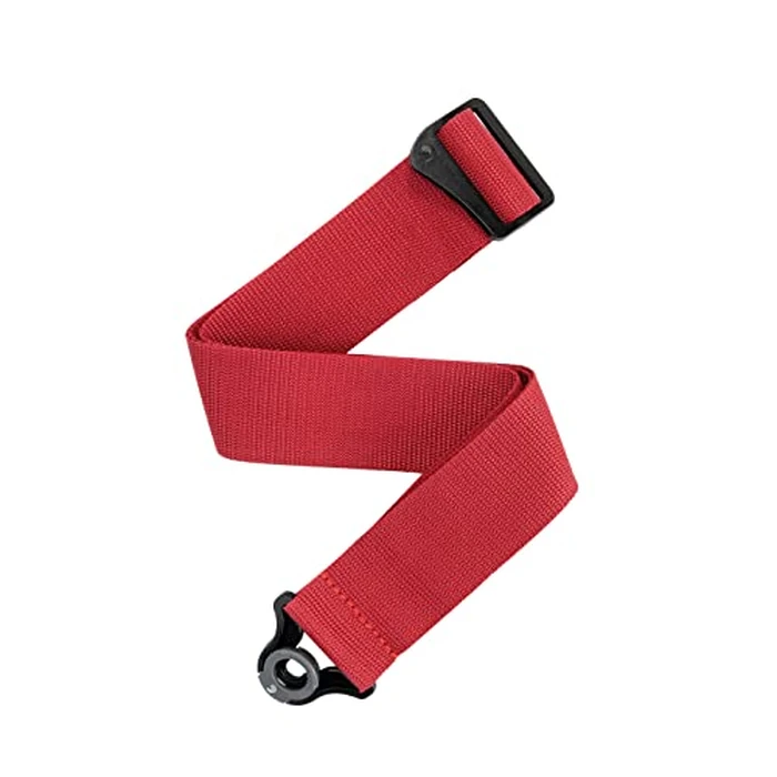 Planet Waves D'Addario Auto Lock Guitar Strap - Acoustic & Electric Accessories - Easy to Use Locking Straps - Uses Existing Buttons - Polypro - Red by D'Addario - Used - Like New condition