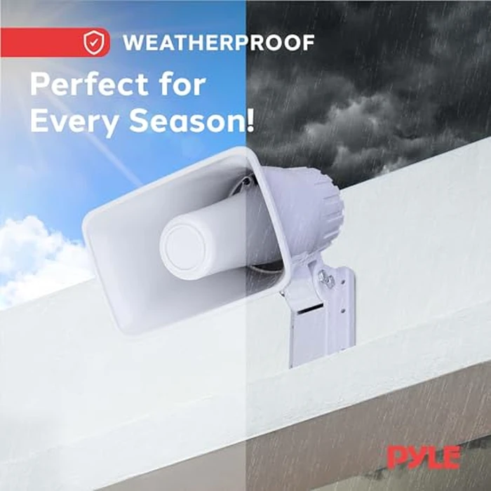 Indoor / Outdoor PA Horn Speaker - 8” Portable PA Speaker with 8 Ohms Impedance & 65 Watts Peak Power - Mounting Bracket & Hardware Included by Pyle - Image 6