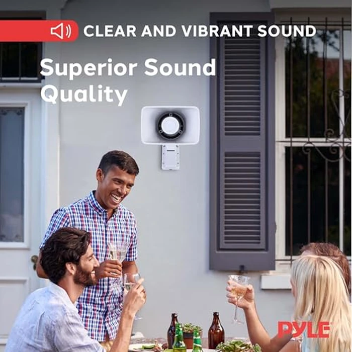 Indoor / Outdoor PA Horn Speaker - 8” Portable PA Speaker with 8 Ohms Impedance & 65 Watts Peak Power - Mounting Bracket & Hardware Included by Pyle - Image 8