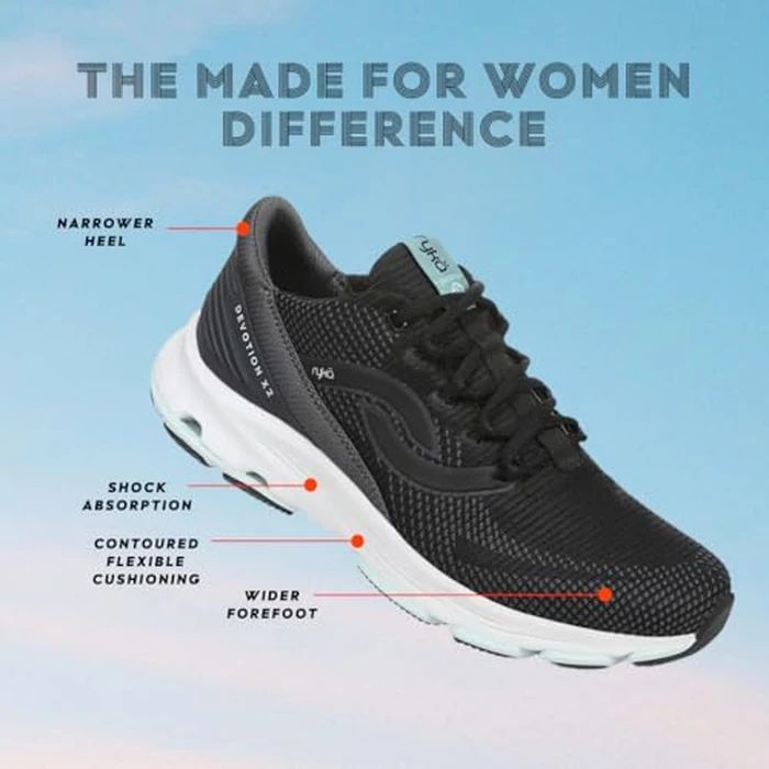 Ryka Women's Devotion X 2 Walking Shoes Black 9 W by Ryka - Image 5