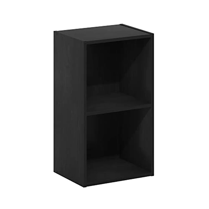 Furinno PASIR Book Shelf, 2-Tier Modern Bookshelf, Open Shelves Bookcase 9 x 12 x 21, for Living Room, Bedroom, Home Office, Blackwood by Furinno - Image 4