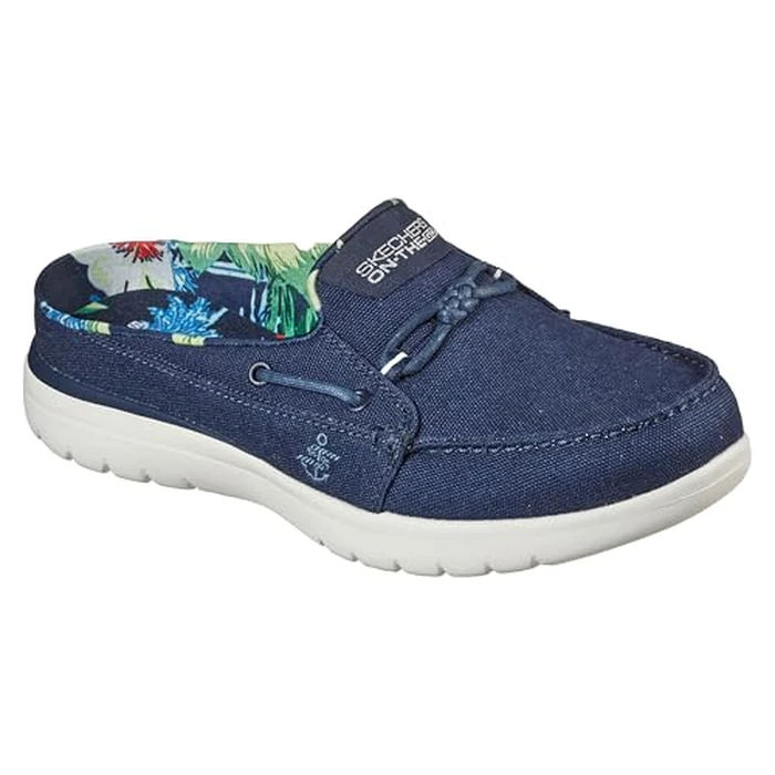 Skechers Women's On-The-go Flex-Salt Water Boat Shoe, Navy, 6 by Skechers - Image 1