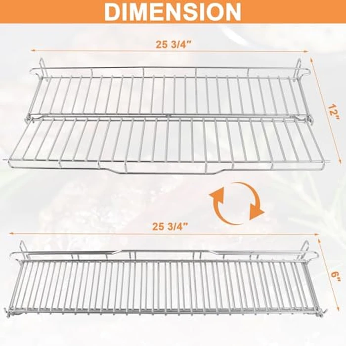 PETKAO 66044 Grill Warming Rack for Weber GS4 Genesis II 300 Series, Genesis II E310 E315 E320 E330 E335 S315 Grill Parts,Upgrade Two-sided Rack Replacement Parts for Weber Genesis 2 Grill Accessories by PETKAO - Image 3
