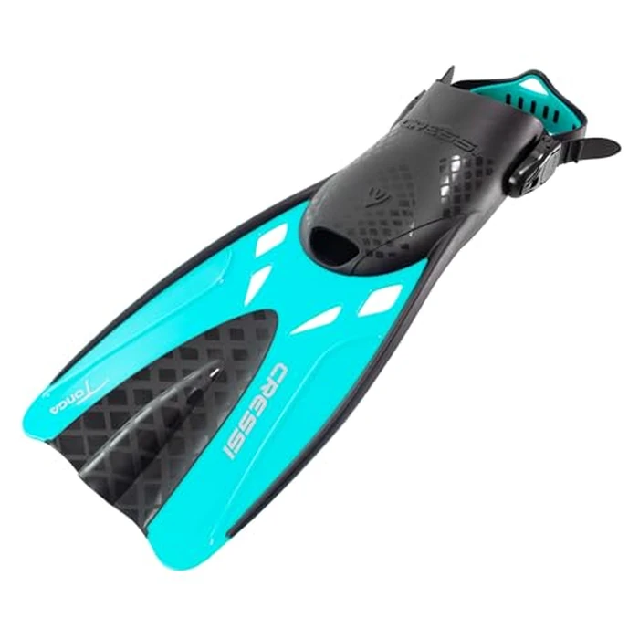 Cressi Tonga Short Adjustable Open Heel Fins, Translucent Aquamarine, S/M by Cressi - Image 5