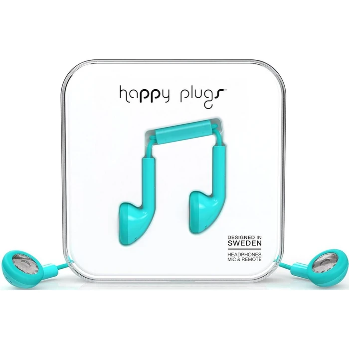 Happy Plugs Headphones with Mic and Remote - Turquoise by Happy Plugs - Image 2
