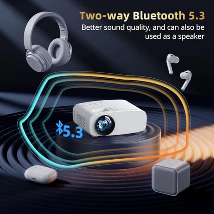 Projector with WiFi and Bluetooth, Pericat 4K Supported Native 1080P Projector, Portable Movie Outdoor Projector for Home Theater, Mini Projector Compatible with PC, HDMI, USB, TV Stick, PS5 by pericat - Image 4