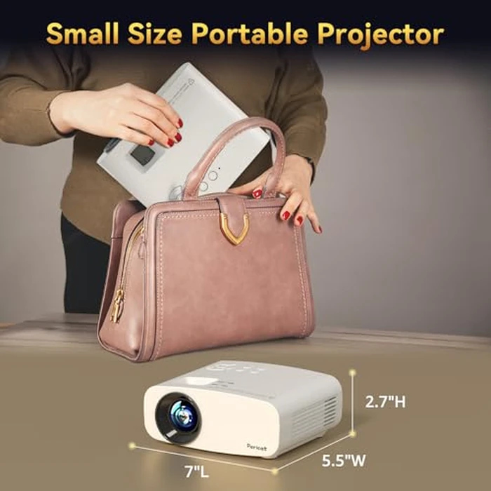 Projector with WiFi and Bluetooth, Pericat 4K Supported Native 1080P Projector, Portable Movie Outdoor Projector for Home Theater, Mini Projector Compatible with PC, HDMI, USB, TV Stick, PS5 by pericat - Image 7