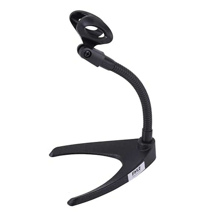 Pyle Desktop Microphone Stand - Universal Tabletop Mic Holder w/ Flexible 8.2'' Inch Gooseneck Mount and Solid U Shape Base - Perfect for Table Desk or Counter - PMKS8 by Pyle - Used - Very Good condition - US$8.69