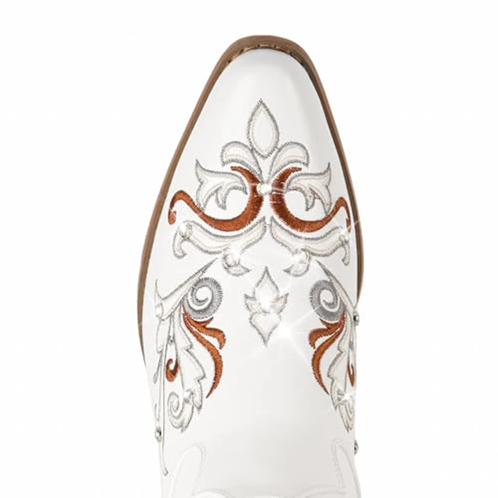 IUV Cowboy Boots for Women Sparkly Rhinestone Cowgirl Boots with Embroidery,Pointed Toe Chunky Knee High Western Boots by IUV - Image 3