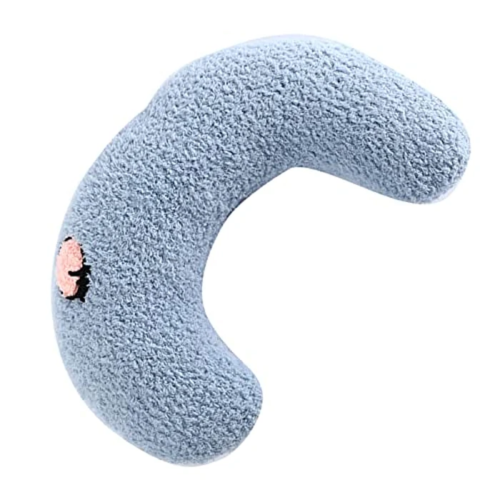 Pet Pillow, Defend Spine Soft Small Dog Puppy Pillow U Shaped Accompanying Small Pillow for Indoor Cats (Blue) by Pssopp - Image 6