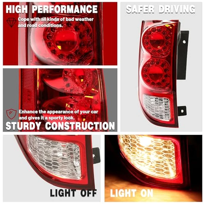 HECASA Left Tail Light Compatible with 2011-2020 Dodge Grand Caravan & Ram C/V Replacement for 05182535AF Rear Brake Lamp Taillight Tail Lamp Driver Side by HECASA - Image 5