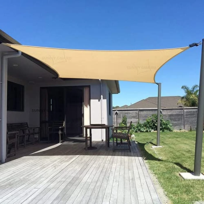 SUNNY GUARD Sun Shade Sail 10' x 13' Rectangle Sand UV Block Sunshade for Backyard Yard Deck Patio Garden Outdoor Activities and Facility(We Make Custom Size) by SUNNY GUARD - Used - Like New condition - US$28.49
