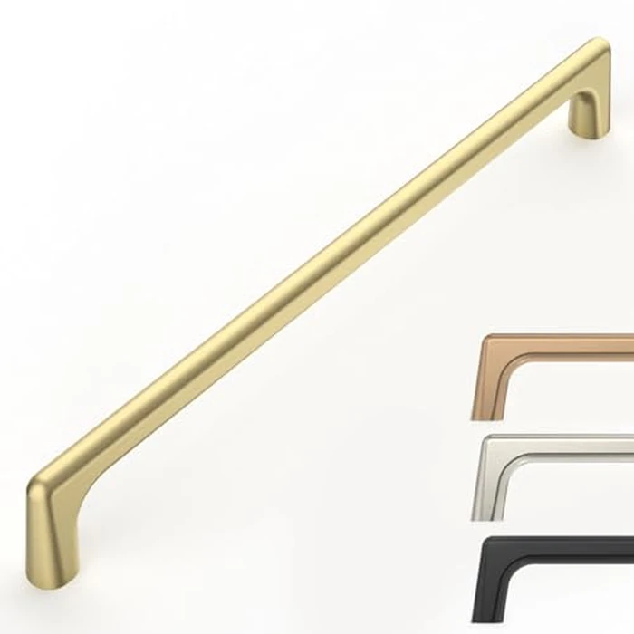 9BUILD 10 Pack Brushed Gold Cabinet Pulls 7.5 Inch Kitchen Cabinet Handles Cabinet Hardware Kitchen Handles for Cabinets Cupboard Handles Gold Dresser Pulls Drawer Handle by 9BUILD - Used - Like New condition