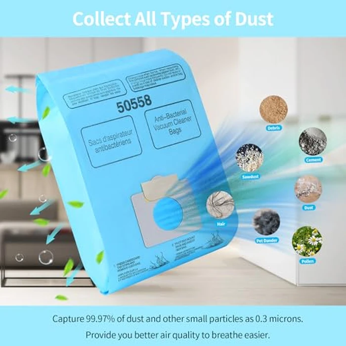 Gudotra 20 Pack Replacement 5055 Vacuum Bags for Canister Type C/Q 5055 50555 50557 50558 50403 50410 53291 Type C-5 C-18 Blue by Gudotra - Image 5