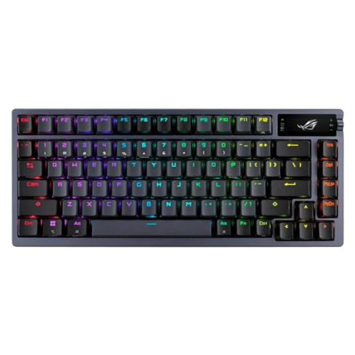 ASUS ROG Azoth Wireless Mechanical Gaming Keyboard - 75% TKL, Tri-Mode Connectivity, Hot Swappable Pre-lubed ROG NX Snow Linear Switches, PBT Keycaps, RGB, OLED Display, PC/Mac Support - Black by Asus - Image 1