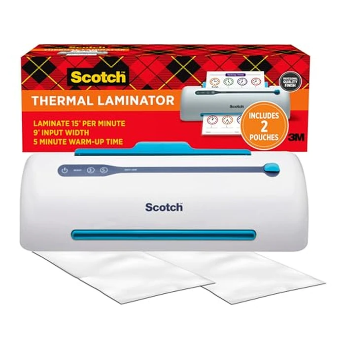 Scotch PRO TL906 Thermal, Laminator Machine, 1 Laminating Device, White/Blue, Laminate Recipe Cards, Photos, Documents, for Home, Office, or School Supplies, 9 in by Scotch - Used - Very Good condition - US$40.43