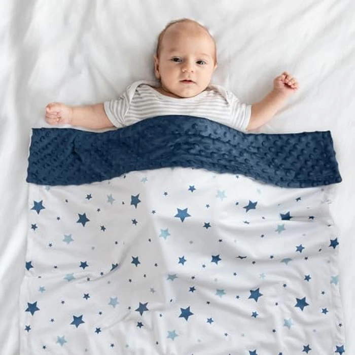 CIVARUA KIDS Baby Blankets for Unisex Boys Girls, Soft Nursery Crib Blankets with Dotted Fleece Back for Newborns Toddlers 30x40 Inch Blue Star Bed Throws by CIVARUA KIDS - Image 4