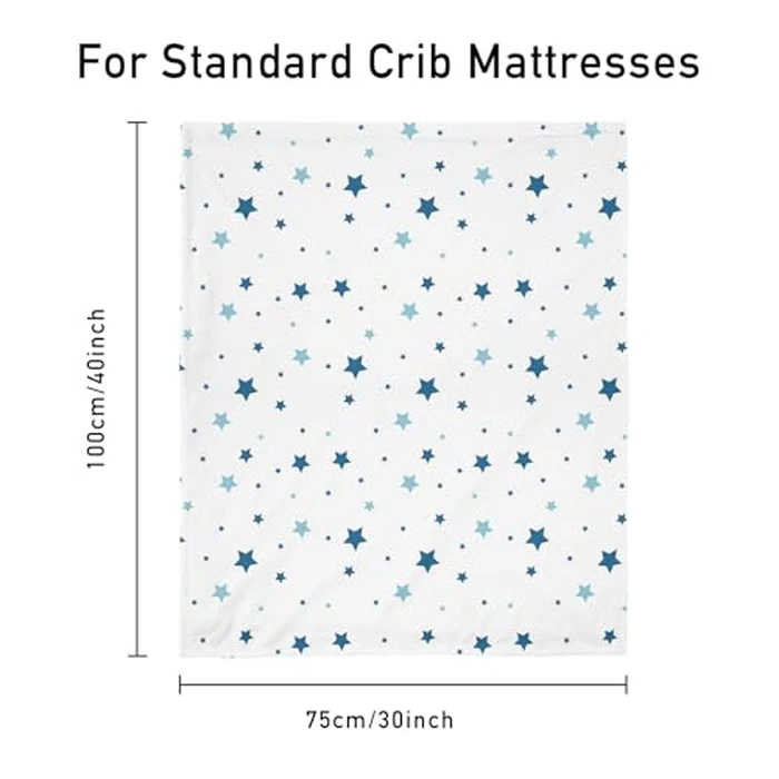 CIVARUA KIDS Baby Blankets for Unisex Boys Girls, Soft Nursery Crib Blankets with Dotted Fleece Back for Newborns Toddlers 30x40 Inch Blue Star Bed Throws by CIVARUA KIDS - Image 6