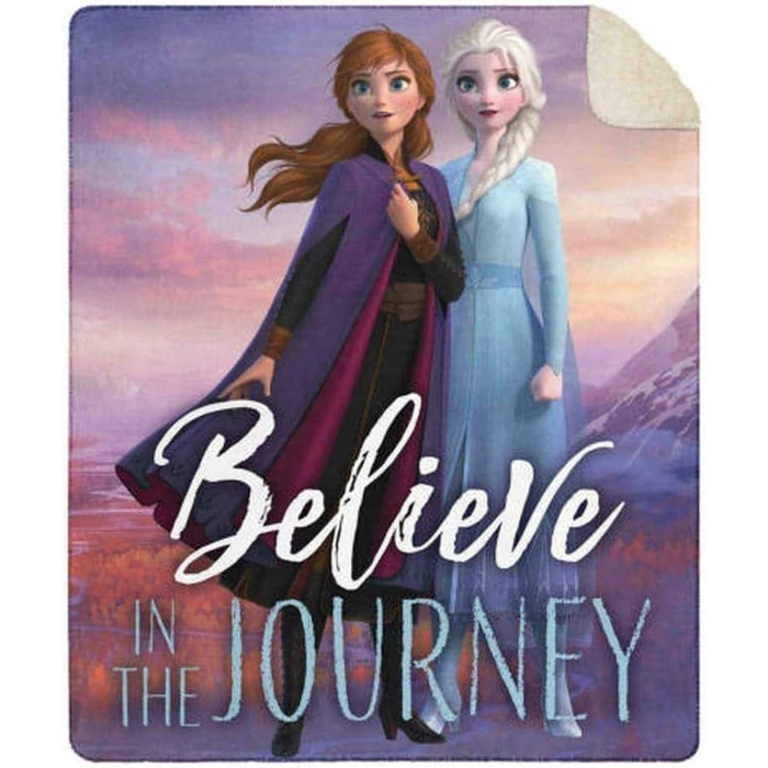 Disney Frozen II Cloud Touch Sherpa Throw Ana and Elsa Believe in the Journey (50in x 60 in) - Purple by Disney - Refurbished - Brand New condition - US$61.48