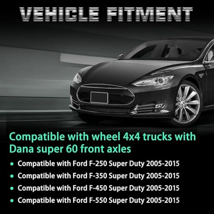 Front Axle Seal Kit with U-Joints, Inner Knuckle & Outer Tube Dust Seals and O-Rings, Compatible with Ford F250 F350 F450 F550 Super Duty 2005-2015 Replace 2017426 2014835 54983 by PHILEMONIX - Image 3