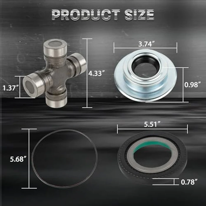 Front Axle Seal Kit with U-Joints, Inner Knuckle & Outer Tube Dust Seals and O-Rings, Compatible with Ford F250 F350 F450 F550 Super Duty 2005-2015 Replace 2017426 2014835 54983 by PHILEMONIX - Image 5