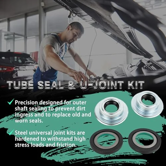 Front Axle Seal Kit with U-Joints, Inner Knuckle & Outer Tube Dust Seals and O-Rings, Compatible with Ford F250 F350 F450 F550 Super Duty 2005-2015 Replace 2017426 2014835 54983 by PHILEMONIX - Image 7