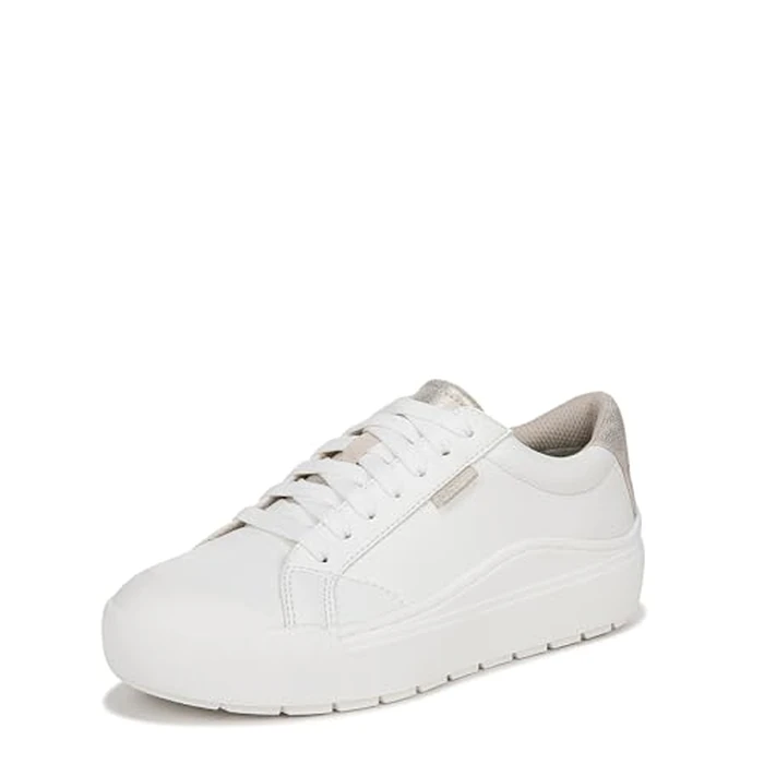 Dr. Scholl's Women's Time Off Sneaker, White/Gold, 8.5 by Dr.Scholl's SHOES - Used - Very Good condition