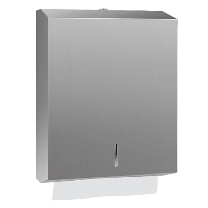 Stardrix Paper Towel Dispenser Wall Mount, Brushed Stainless Steel Commercial Paper Towel Holder with Lock, Large Capacity 400 C Fold/525 Multifold Towels by stardrix - Used - Like New condition
