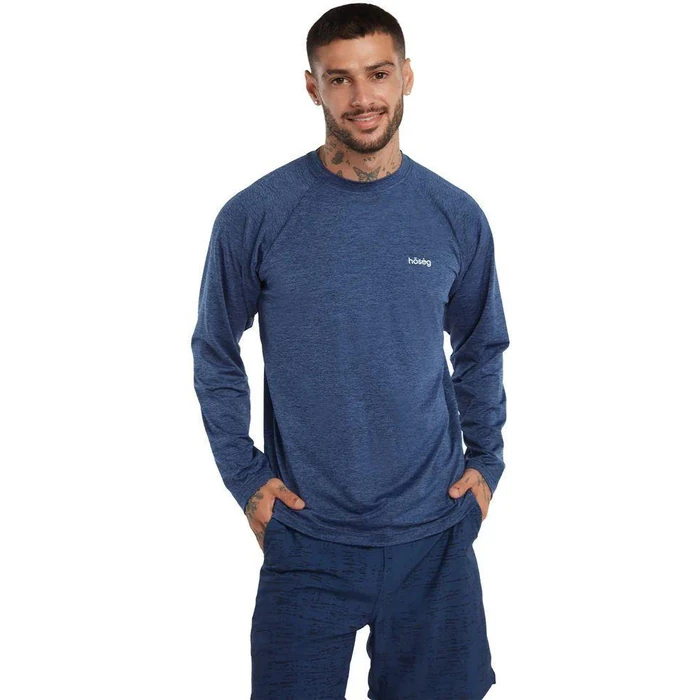 Hoseg Men's Polo Long Sleeve UV Shield (L) - Pacifico by Hoseg - Image 2