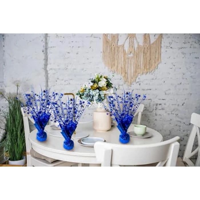 FUBININA 12 Pack Metallic Foil Spray Centerpiece Star Table Decoration Burst Table Centerpieces for Birthday New Years Nye Wedding Anniversary Graduation Holiday Party Supplies Decor, Navy Blue by FUBININA - Image 9