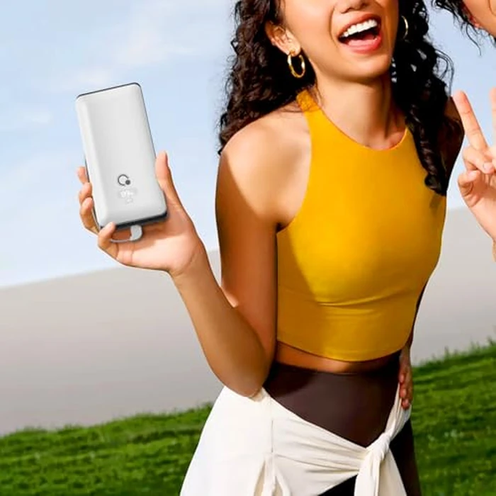 Brand Q 10000mAh Portable Charger with Built-in Cables and AC Wall Plug, USB C Fast Charging Power Bank with 3 Cords,5 Output External Battery Pack Compatible with iPhone,Tablet and All Smart Phones by Brand Q - Image 5