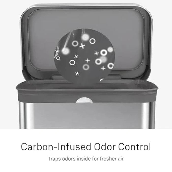 simplehuman Code J 100 Count Odorsorb Custom Fit Liners, Drawstring Odor Absorbing Trash Bags, One-by-One Mess-Free Dispense, Extra Thick & Double Seamed, 50% PCR Plastic, 30-45 Liter / 8-12 Gallon by simplehuman - Image 2