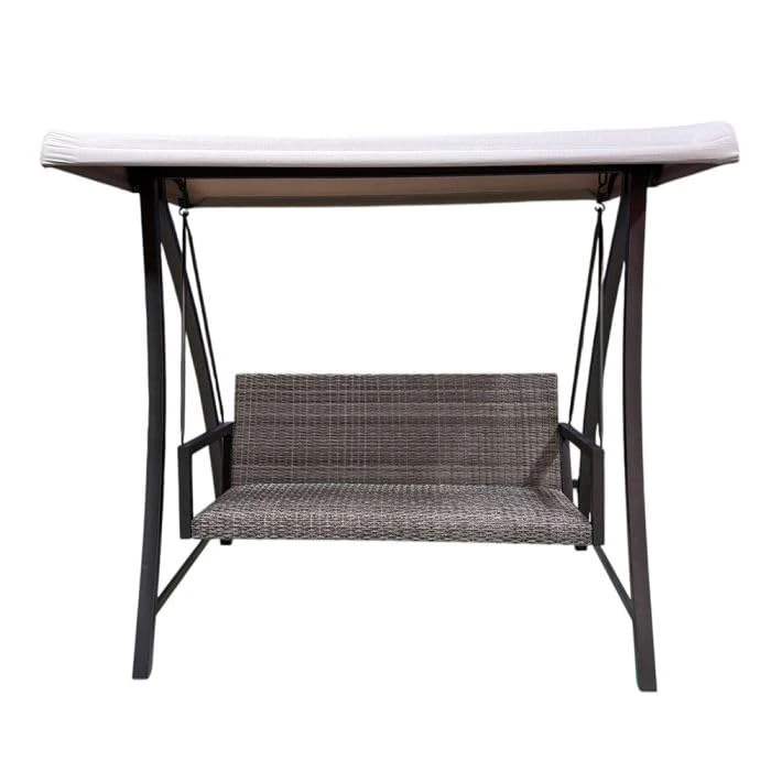 Garden Winds Custom Fit Replacement Canopy Top Cover Compatible with The Agio 1807284, 1807309, 514877 Luna Woven Patio Swing - Upgraded Performance Riplock 350 Fabric - Slate Gray by Garden Winds - Image 5