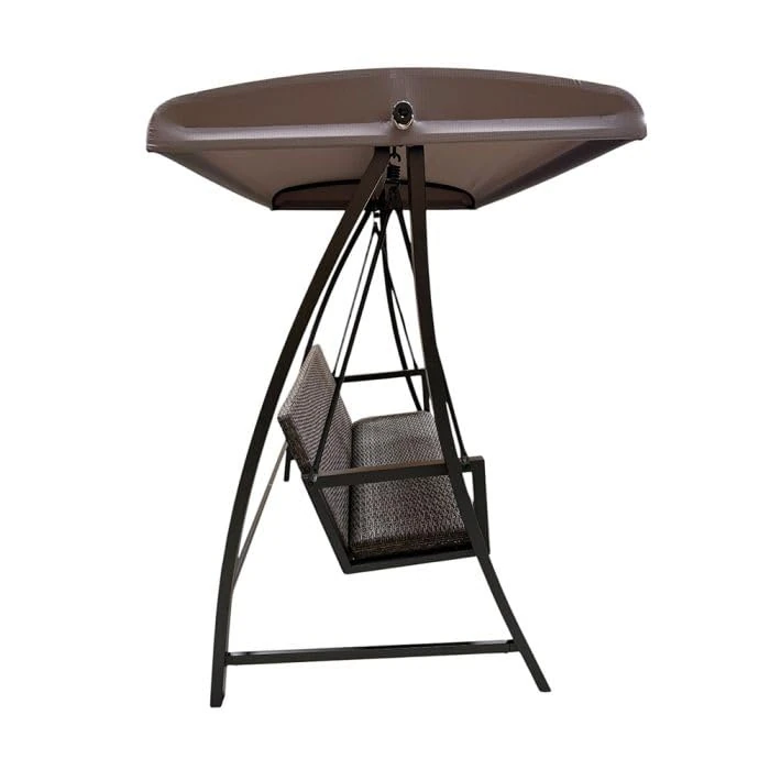 Garden Winds Custom Fit Replacement Canopy Top Cover Compatible with The Agio 1807284, 1807309, 514877 Luna Woven Patio Swing - Upgraded Performance Riplock 350 Fabric - Slate Gray by Garden Winds - Image 6