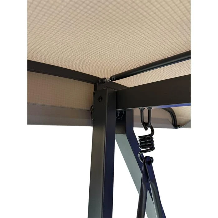 Garden Winds Custom Fit Replacement Canopy Top Cover Compatible with The Agio 1807284, 1807309, 514877 Luna Woven Patio Swing - Upgraded Performance Riplock 350 Fabric - Slate Gray by Garden Winds - Image 9