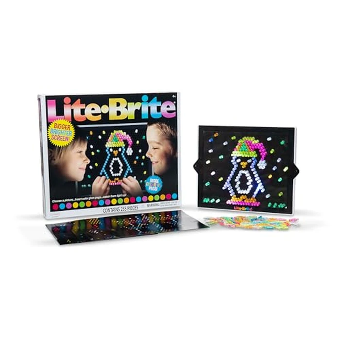 Lite-Brite Ultimate Value Retro Toy, Bigger and Brighter Screen, More Pegs and Templates, Storage Pouch, Gift for Girls and Boys, Ages 4+ (Amazon Exclusive) by Lite Brite - Used - Acceptable condition