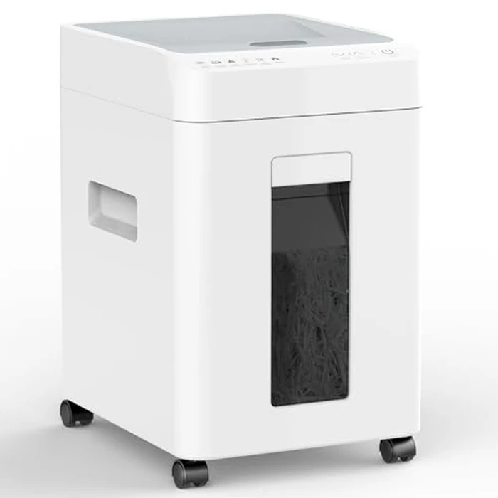 110 Sheets Micro Cut Paper Shredder Auto/Manual Feed Shredder P-4 Security Level for Home Office & Commercial Use 6.8 Gallons Bin with Casters by Locksworth - Image 1