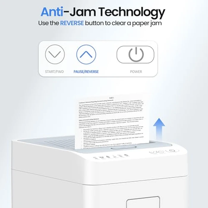 110 Sheets Micro Cut Paper Shredder Auto/Manual Feed Shredder P-4 Security Level for Home Office & Commercial Use 6.8 Gallons Bin with Casters by Locksworth - Image 7