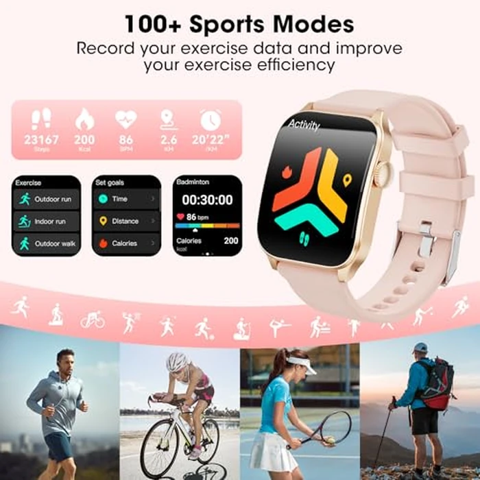 Curve Smart Watch for Men Women, 1.91" Smartwatches with 120+ Sport Modes, Fitness Tracker with Bluetooth Call, Waterproof Activity Tracker Smartwatch for iOS Android Phones by Haulvean - Image 4