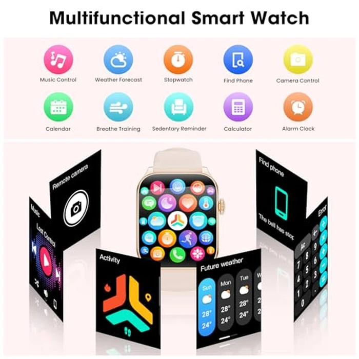 Curve Smart Watch for Men Women, 1.91" Smartwatches with 120+ Sport Modes, Fitness Tracker with Bluetooth Call, Waterproof Activity Tracker Smartwatch for iOS Android Phones by Haulvean - Image 5
