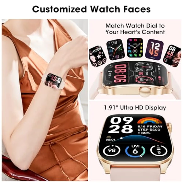 Curve Smart Watch for Men Women, 1.91" Smartwatches with 120+ Sport Modes, Fitness Tracker with Bluetooth Call, Waterproof Activity Tracker Smartwatch for iOS Android Phones by Haulvean - Image 6
