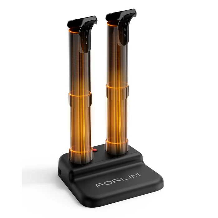 FORLIM Boot Dryer for Work Boots, Energy-Efficient & Silent Boot Warmer, No Fan No Noise Portable Design,Helps Reduce Odor, Low Heat Shoe Dryer for Home Outdoor Use(Black) by FORLIM - Used - Acceptable condition