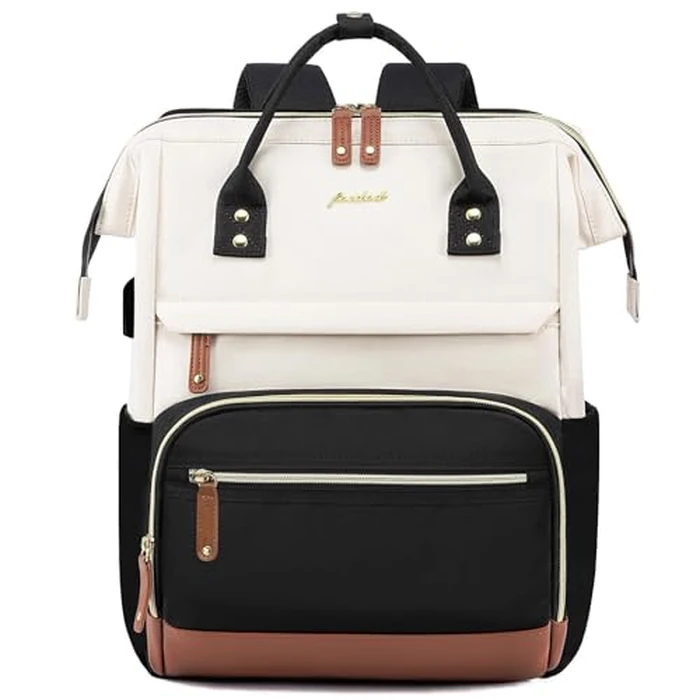Backpack for Women 17 Inch Laptop Backpack Work Business Backpacks Purse Waterproof Computer College Carry on Backpacks Nurse Bag Backbag Casual Daypack for Travel Black by Focdod - Image 6