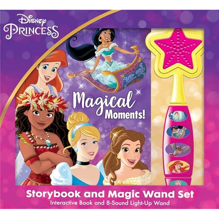 Disney Princess: Magical Moments! Storybook and Magic Wand Sound Book Set by PI Kids - Used - Acceptable condition - CA$14.38