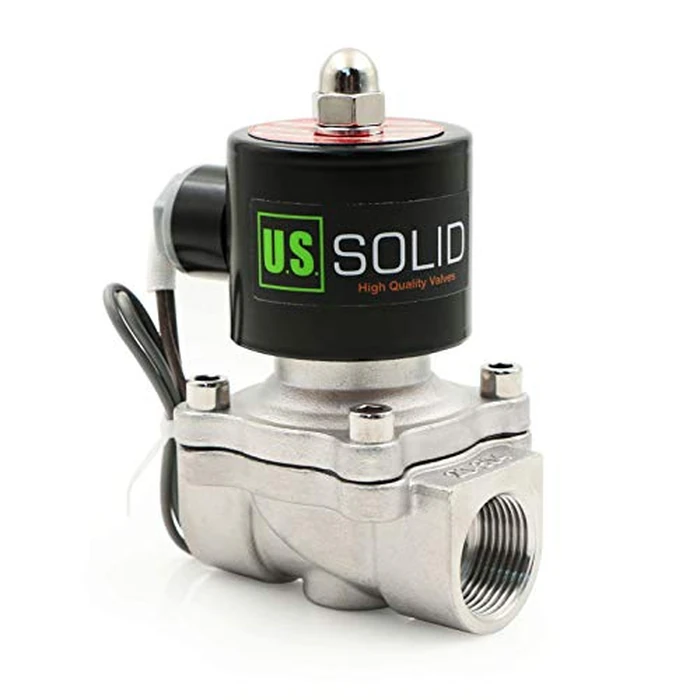 U.S. Solid 3/4" Stainless Steel Electric Solenoid Valve 24V DC N.C. Air Water Oil VITON by U.S. Solid - Image 2