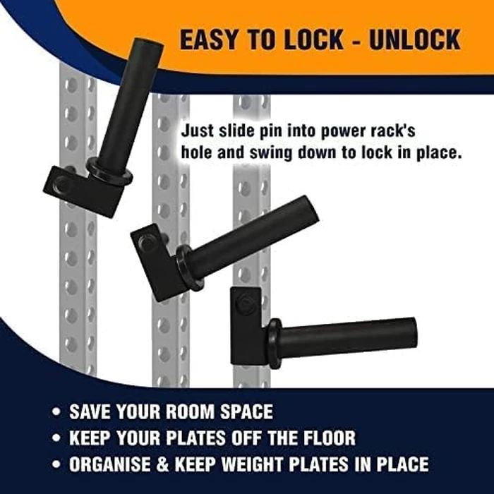 Yes4All Olympic Weight Plate Holder Power Rack Attachment (2x2 Power Rack) - Fit 2" Olympic Weight Plates by Yes4All - Image 5