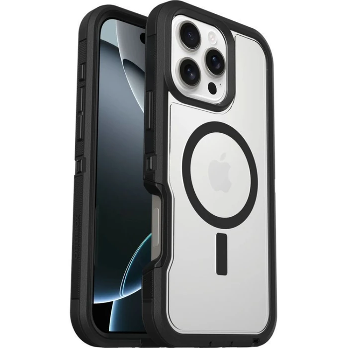 OtterBox Defender Series Pro XT Phone Case with MagSafe for iPhone 16 Pro Max - Dark Side (Clear/Black) by OtterBox - Refurbished - Premium condition