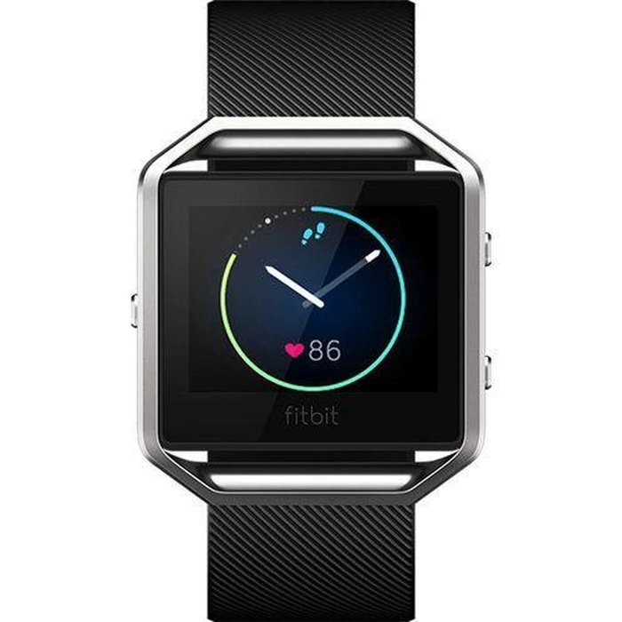Fitbit Blaze Fitness Watch - Silver Stainless Steel Case with Black Elastomer Elastomer - Small Size by Fitbit - Image 4