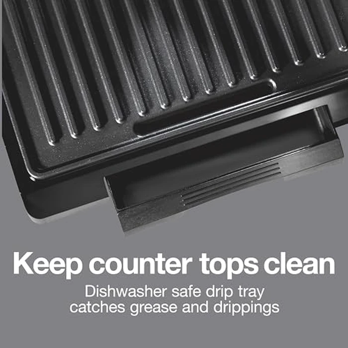 Proctor Silex 4 Serving Panini Press, Sandwich Maker and Compact Indoor Grill, Upright Storage, Easy Clean Nonstick Grids, Black (25440PS) by Proctor Silex - Image 7